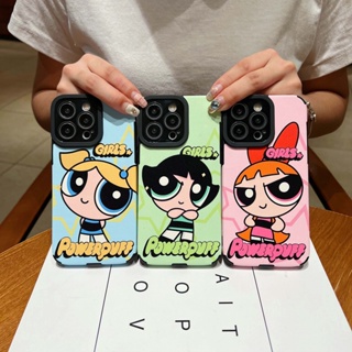 The Powerpuff Girls Pattern เคสไอโฟน11 แบบสี่เหลี่ยม case for iPhone14promax 11 13 14 เคส IP14promax เคสซิลิโคน iPhone13 กันกระแทก เคสiPhone11 12Promax 7 8 plus ล่าสุด เคสไอโฟน 13promax เคส compatible for iPhone 14 13 12 11 Pro max xr xsmax se2020 se2023