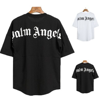 ใหม่ เสื้อยืดแขนสั้น พิมพ์ลาย Palm Angel ทรงหลวม สไตล์ยุโรป อเมริกัน สตรีท เหมาะกับฤดูร้อน สําหรับผู้ชาย และผู้หญิง