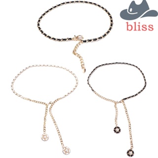 Bliss เข็มขัดผู้หญิง พังก์ ใหม่ ปาร์ตี้ โซ่ ดอกไม้ ชุดเดรส เสื้อโค้ท เข็มขัด