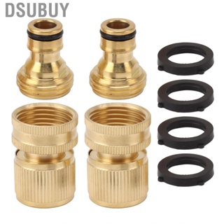 Dsubuy 2PCS Brass Water Hose Quick Connector for Garden  Heavy Duty Rust Resistant