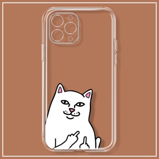 เคสโทรศัพท์มือถือใส ลายแมวตลก สําหรับ iPhone14promax 13Pro 11Pro 12mini 8plus7 6s xr xsmax