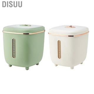Disuu Rice Storage Container with Measuring Cylinder Large  Sealed Press Type Canister for Home Kitchen