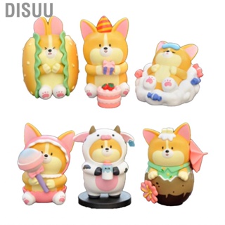 Disuu Cartoon Figure Toy  Great Gift 6Pcs Exquisite Pattern Dog Tabletop for Car Home