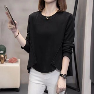 เสื้อยืดแขนยาว ผ้ากํามะหยี่ ให้ความอบอุ่น สไตล์เยอรมัน แฟชั่นฤดูใบไม้ร่วง และฤดูหนาว สําหรับผู้หญิง รองรับ 40-100 กก. ไซซ์ M-3XL