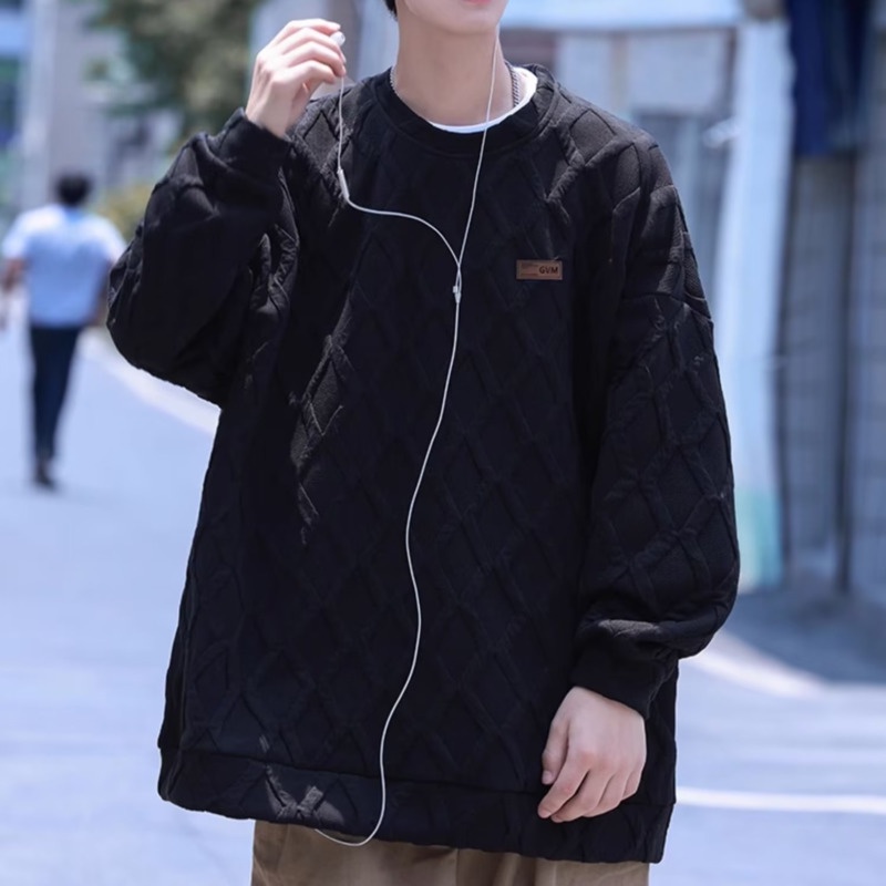 เสื้อกันหนาวแขนยาวลําลอง-เสื้อสเวตเตอร์ผู้ชาย-คอกลม-ทรงหลวม-ขนาดใหญ่-แฟชั่นฤดูหนาว-เสื้อกันหนาวผู้ชาย-สไตล์เกาหลี-สําหรับผู้ชาย-ไซซ์-m-3xl