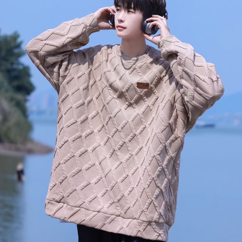 เสื้อกันหนาวแขนยาวลําลอง-เสื้อสเวตเตอร์ผู้ชาย-คอกลม-ทรงหลวม-ขนาดใหญ่-แฟชั่นฤดูหนาว-เสื้อกันหนาวผู้ชาย-สไตล์เกาหลี-สําหรับผู้ชาย-ไซซ์-m-3xl