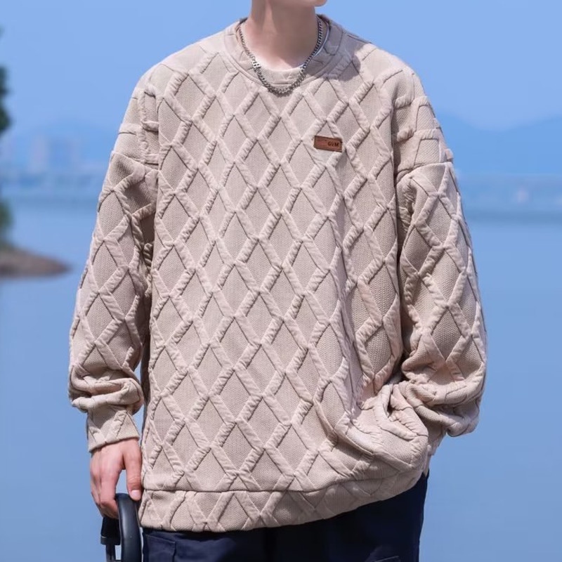เสื้อกันหนาวแขนยาวลําลอง-เสื้อสเวตเตอร์ผู้ชาย-คอกลม-ทรงหลวม-ขนาดใหญ่-แฟชั่นฤดูหนาว-เสื้อกันหนาวผู้ชาย-สไตล์เกาหลี-สําหรับผู้ชาย-ไซซ์-m-3xl