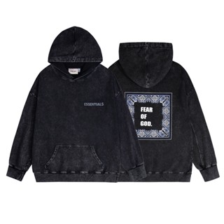 สินค้าพร้อมส่ง ! เสื้อกันหนาวแขนยาว มีฮู้ด ทรงหลวม ลายดอกไม้เม็ดมะม่วงหิมพานต์ แฟชั่นคลาสสิก สําหรับผู้ชาย และผู้หญิง