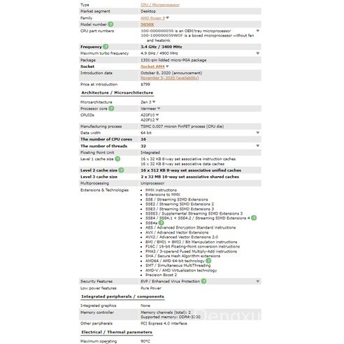 โปรเซสเซอร์-cpu-r9-5950x-3-4-ghz-16-cores-32-threads-7nm-l3-64m-100-000000059-ซ็อกเก็ต-am4-ryzen-ryzen