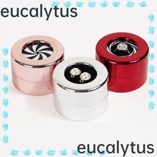 Eucalytus1 กล่องเครื่องประดับ แหวนหมั้น คุณภาพสูง หมุนได้ สําหรับงานแต่งงาน