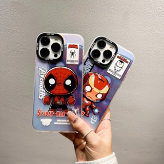 เคสโทรศัพท์มือถือ PC ลายการ์ตูน Marvel Spiderman America Iron Man Deadpool Venom สําหรับ Apple iPhone 7 8 Plus SE 2022 11 12 Pro MAX