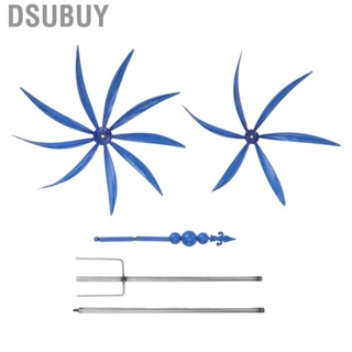 Dsubuy Garden Wind Spinners For Iron Windmill Sculptures 360°Rotation Blue