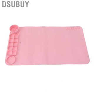 Dsubuy Silicone Craft Mat Foldable Portable  Colorfast  Slip Pink Paint for Jewelry