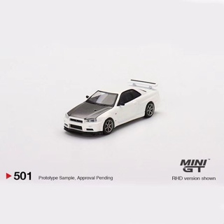 MINI GT 1: 64 Nissan Skyline GTR R34 501 #Alloy หล่อ เหมาะกับของขวัญ  โมเดล รถ ของเล่นเด็กผู้ชาย ของขวัญวันเกิด ตกแต่งบ้าน