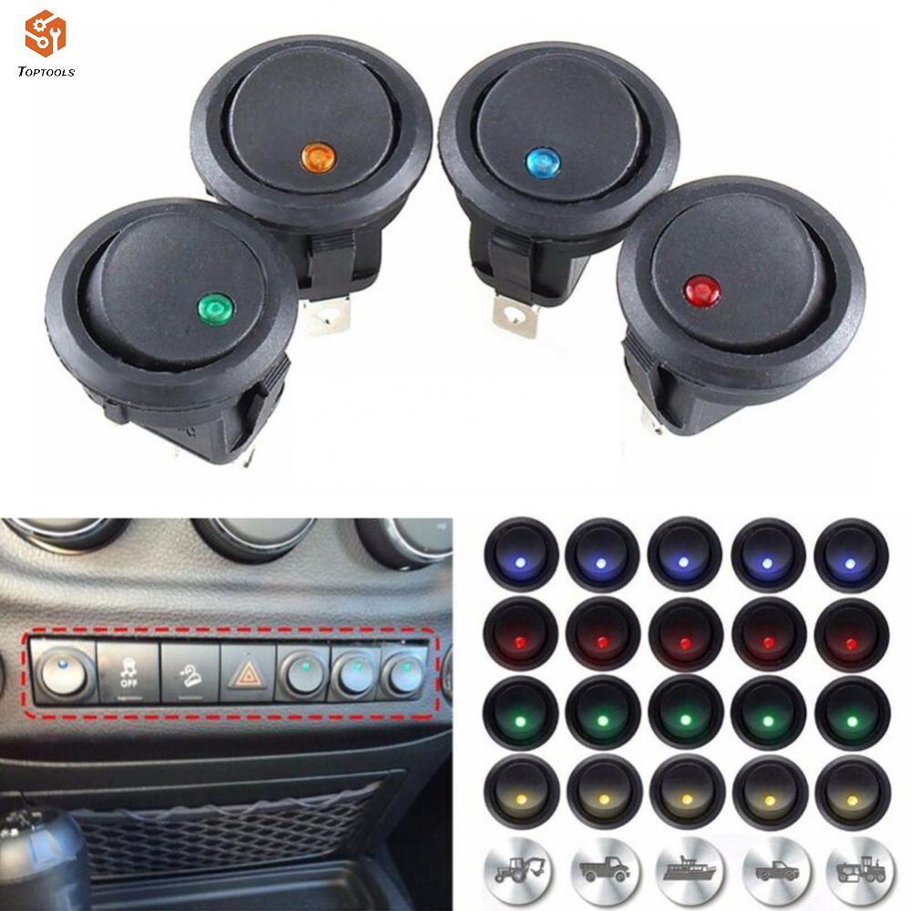 สวิตช์ไฟ-led-dc-12v-ทรงกลม-อุปกรณ์เสริม-สําหรับเรือ-รถยนต์