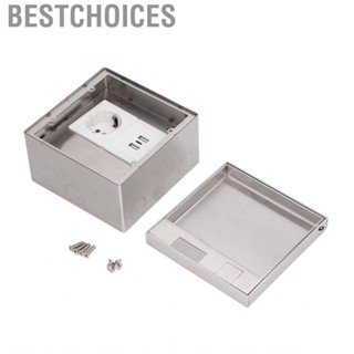 Bestchoices Conference Table Connection Box EU Plug AC250V Countertop High Temperature Resistant PC and Stainless Steel for