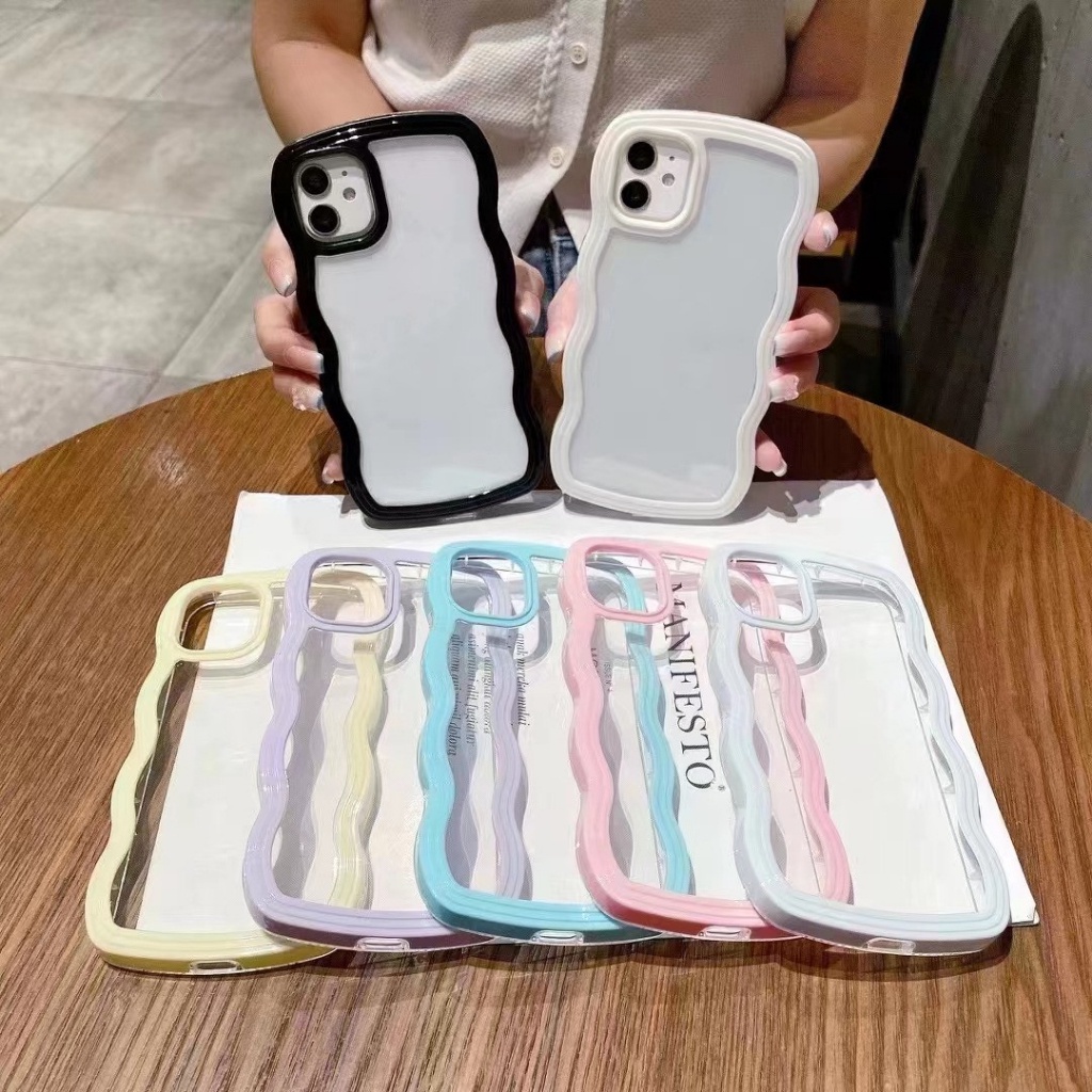 feiligood-เคสโทรศัพท์ซิลิโคน-ใส-แบบนิ่ม-สีแคนดี้-สําหรับ-iphone-15-pro-max-13-12-11-14-pro-max-x-xs-max-xr