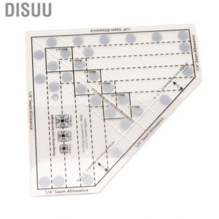 Disuu Mini Quilting Ruler Trim Tool Transparent Precise Scale Acrylic DIY Portable for 6 8 10 Inch Finished Blocks