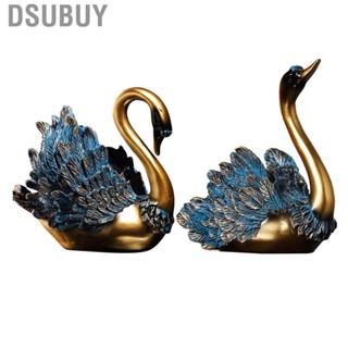 Dsubuy Swan Statue  Resin Flat Bottom Ornament Delicate for Living Room