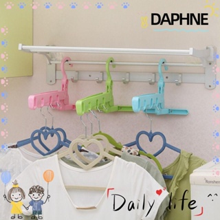 Daphne ไม้แขวนเสื้อ ABS ประหยัดพื้นที่ แบบพกพา สําหรับตากผ้าในร่ม