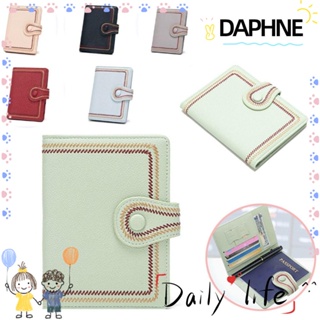 Daphne กระเป๋าใส่หนังสือเดินทาง หนัง PU อเนกประสงค์ กันน้ํา สีพื้น สําหรับเดินทาง