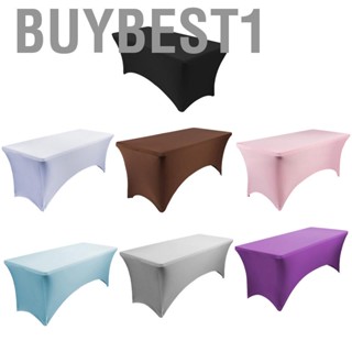 Buybest1 Tablecloths Stretchy Breathable Washable Lightweight Table Cover for Salon Party Home