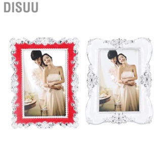 Disuu Desktop Photo Frame Lace Design Modern Display Plastic Beautiful Stable Picture for Office