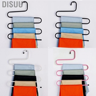 Disuu Multifunctional Pants Rack Hanger 5 Tier Antiskid S Shape 20KG Load Bearing Hangers Space Saving for Wardrobe