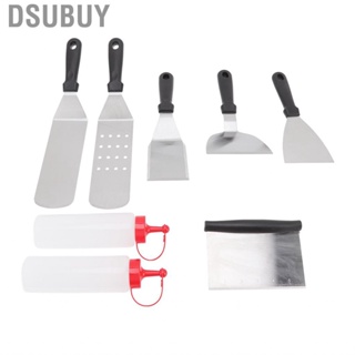Dsubuy Griddle Spatula 6Pcs Spatulas 2 Bottles Stainless Steel Sturdy Handle Camping US