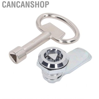 Cancanshop Cam Lock Key Set  Chromium Plated Simple Installation Versatile Zinc Alloy Triangular Cylinder for Elevator