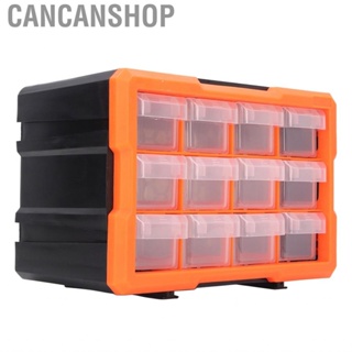 Cancanshop Drawer Parts Box 12 Drawers PVC Storage Organizer Stackable Tool Box❀