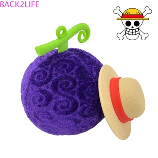 Back2life พวงกุญแจ จี้ตุ๊กตาอนิเมะ Devil Fruit Luffy Cap สําหรับห้อยกระเป๋าเป้สะพายหลัง