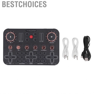 Bestchoices Live  Card Voice Changer Soundboard Audio Mixer For Guitar Recording Gaming