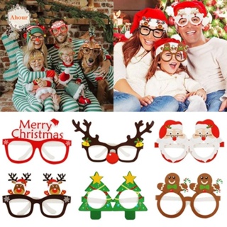 Ahour 9 ชิ้น / เซต แว่นตา เกล็ดหิมะ กวาง ซานตาคลอส / สโนว์แมน / ต้นคริสต์มาส พับได้ ซานตาคลอส กระดาษ แว่นตา, คริสต์มาส กระดาษ แว่นตา การ์ตูน สุขสันต์วันคริสต์มาส แว่นตา ปาร์ตี้