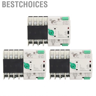 Bestchoices 4P Power Switch Controller  Millisecond Switching PV To Mains Dual Automatic Transfer with Silver Contact for RV