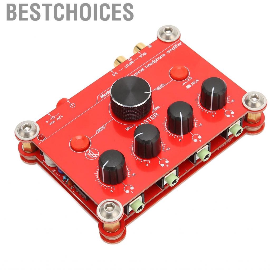 bestchoices-4-channel-red-headphone-amplifier-independent-volume-control-easy-operation-audio-power-module-100-240v