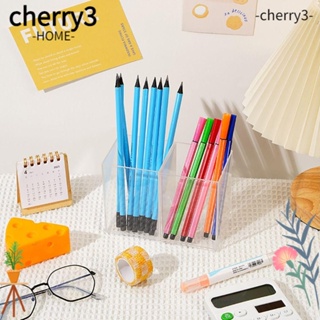 Cherry3 กล่องเก็บเครื่องเขียน ดินสอ ปากกา แบบใส ทรงสี่เหลี่ยม จุของได้เยอะ สําหรับนักเรียน