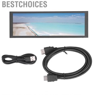 Bestchoices PC Case Secondary Screen 16.7M Display Color Stretched Bar LCD for 3A+