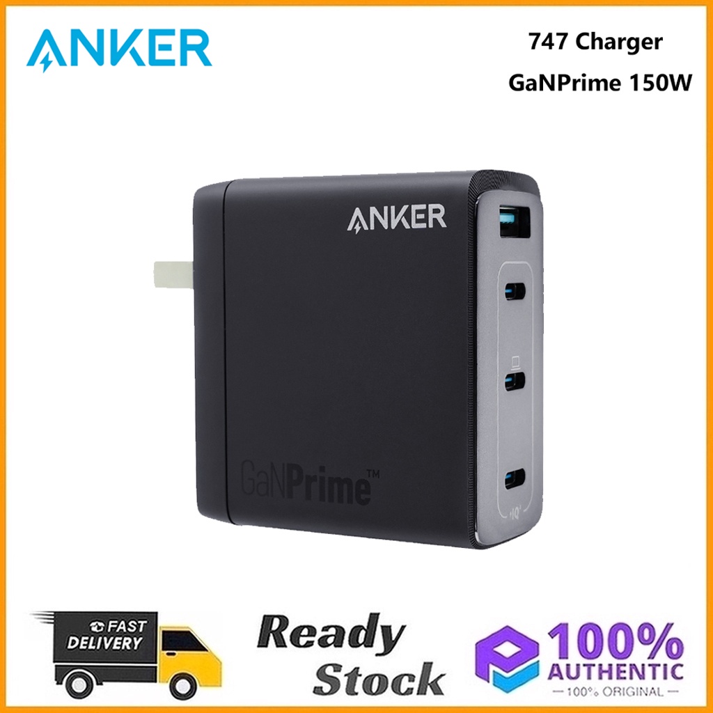 ของแท้-anker-747-ที่ชาร์จ-ganprime-150w-ความเร็วสูง-4-อุปกรณ์-พร้อมพอร์ต-usb-c-3-พอร์ต-และพอร์ต-usb-a-1-พอร์ต