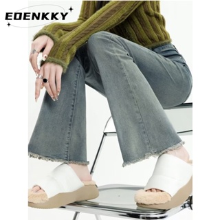 EOENKKY  กางเกงขายาว กางเกงยีสน์ผู้หญิง ทรงหลวม ๆ ตรง Retro Hip Hop Pants 2023 NEW Style  Beautiful Korean Style รุ่นใหม่ คุณภาพสูง A97L866 36Z230909
