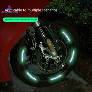 [Delicatesea] สติกเกอร์สะท้อนแสง 10 20 40 เพื่อความปลอดภัย สําหรับติดตกแต่งล้อรถยนต์ รถจักรยานยนต์
