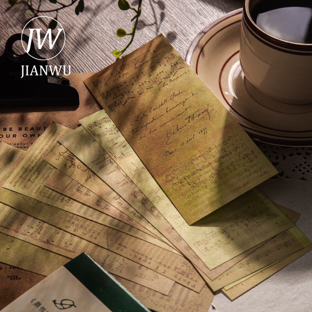 jianwu-แผ่นกระดาษ-สไตล์วินเทจ-สําหรับตกแต่งสมุดภาพ-30-แผ่น