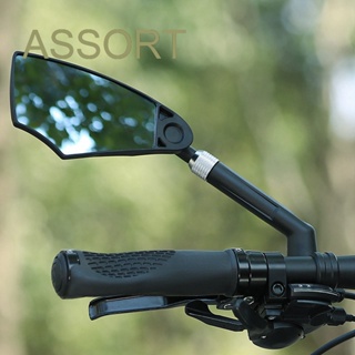 Ass กระจกจักรยาน ป้องกันแสงสะท้อน 360° กระจกมองหลัง HD แบบพับได้ ปรับได้ 20-23 มม. สําหรับแฮนด์บาร์รถจักรยาน