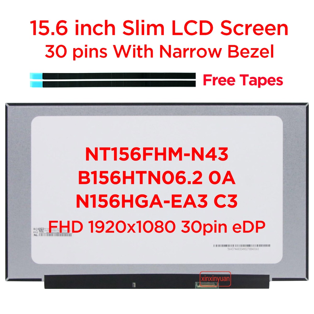 Schermo LCD 15,6 Pollici Per Lenovo IdeaPad &ndash; FRU 5D10W73207, Opaco, Full HD 1920x1080, LED