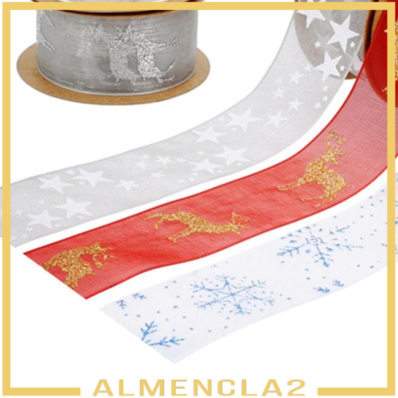 almencla2-ริบบิ้น-ลายเกล็ดหิมะ-ดาว-กวางเอลก์-6-หลา-diy-สําหรับทําผม-ตกแต่งปาร์ตี้คริสต์มาส-6-ชิ้น