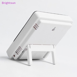 Brightsun เครื่องวัดอุณหภูมิความชื้นดิจิทัล จอแอลซีดี อิเล็กทรอนิกส์ เครื่องวัดอุณหภูมิความชื้นในร่ม กลางแจ้ง เครื่องวัดอุณหภูมิความชื้น นาฬิกาสถานีอากาศ ใหม่