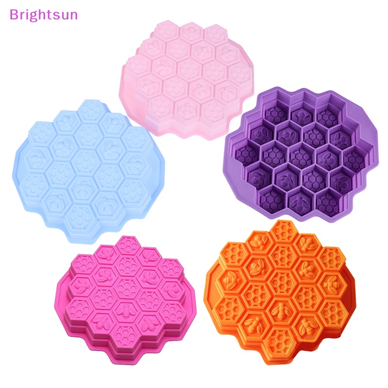 brightsun-ใหม่-แม่พิมพ์ซิลิโคน-รูปรังผึ้ง-19-ช่อง-สําหรับทําสบู่-ช็อคโกแลต-เค้ก-เบเกอรี่