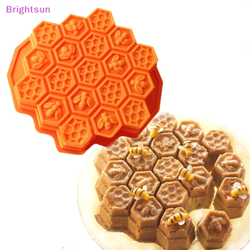 brightsun-ใหม่-แม่พิมพ์ซิลิโคน-รูปรังผึ้ง-19-ช่อง-สําหรับทําสบู่-ช็อคโกแลต-เค้ก-เบเกอรี่