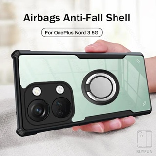 For OnePlus Nord CE3 CE 3 Lite Nord 3 N30 5G Transparent Acrylic Anti-Knock Shel Magnet Ring Stand Casing