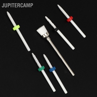 JUPITERCAMP 6 ชิ้นเล็บเจาะชุด Bit Professional Home Salon เซรามิค Cuticle Remover Bits สำหรับเล็บศิลปินสามเณร